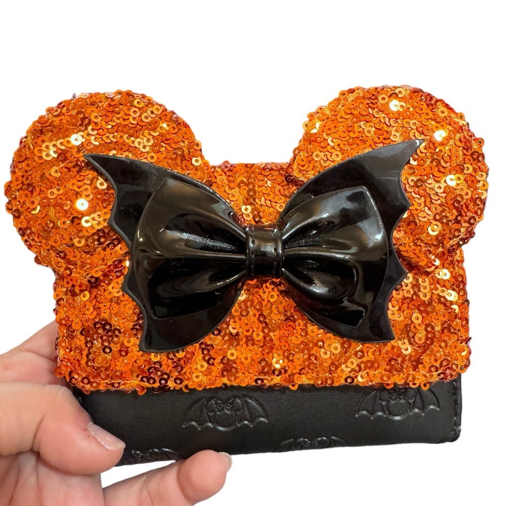 Minnie Mouse Halloween Sequin Flap Wallet
